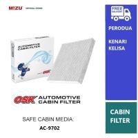 ราคา MIZU OSK AC-9702 PERODUA KENARI, KELISA CABIN FILTER กรองอากาศ AC-9702 (44803638205)