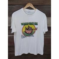 ราคา เสื้อยืดวินเทจ Wonder wart-hog USA @1985Hanes(มือสอง)size L 20"/25" cotton100% งานเก่าปีลึกตำหนิรูด้านหลังตามรูป 7/10 (29907285751)