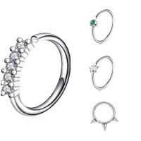 ราคา แหวนจมูกดอกไม้เพทายฝังเพชรคลิปจมูกแบบไม่เจาะรูอุปกรณ์เสริมเจาะมนุษย์รูปดาวห้าแฉก (27763324475)