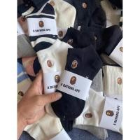 ราคา จัดส่งในประเทศไทยส่งเร็วไว2-3วันถึงจำนวน1คู่ข้อสั้นถุงเท้า A BATHING APE ของแท้100%ถุงเท้าหนานุ่มนิ่มใส่สบายไม่ปวดเท้า (27710346391)