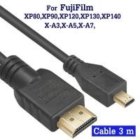 ราคา สาย HDMI ยาว 3m ต่อกล้องฟูจิ X-A3,X-A5,X-A7, FinePix XP80,XP90,XP120,XP130,XP140 เข้ากับ HD TV,Monitor FujiFilm cable (57951003012)