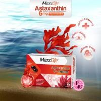 ราคา Maxxlife Astaxanthin 6mgPlus Coenzyme Q10+ VitaminC ริ้วรอย 30แคปซูล #11950 (43760014415)