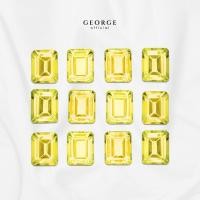 ราคา Yellow Sapphire Emerald Cut (บุษราคัม แซฟไฟร์เหลืองสี่เหลี่ยมตัดมุม) 4x3, 5x3, 6x4 mm. GGYSE George Jewelry (26570909908)