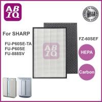 ราคา ABIQ แผ่นกรองฝุ่น True HEPA H13 และ แผ่นกรองกลิ่น เครื่องฟอกอากาศ FZ-60SEF สำหรับ SHARP รุ่น FU-60SE, FU-P60SE, FU-888SV (23431350124)