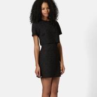 ราคา เดรสสั้นลูกไม้สีดำ topshop %/ Lace black dress topshop-Size US4 (2376909941)