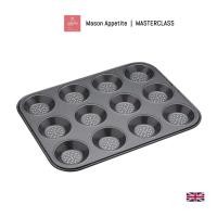 ราคา 519139 MasterClas Crusty Bake Non-Stick Shallow Baking Pan Twelve Hole 32x24cm Sleeved พิมพ์อบมัฟฟิน 12 หลุม (42922799719)