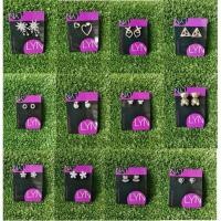 ราคา ต่างหูแบรนด์ LYN แบบติดหู ก้านเงินแท้ ไม่ใช่ งานโรเดี้ยม (8612014728)