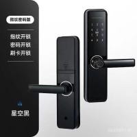 ราคา ผู้ผลิตสีดําโรงแรมElectroplating Apartment Anti-theft Door Swipe Card Lock All-through Cutting-free Hotel Smart Lock Combination Lock FHWB (49954496713)