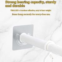 ราคา No Drillingขายึดก้านยืดไสลด์สไตล์ญี่ปุ่น | ไม้แขวนเสื้อแบบยึดติดสําหรับราวตากผ้า/ราวผ้าม่าน | ที่ยึดขายึดด้านล่างแบบสากล (27741772157)