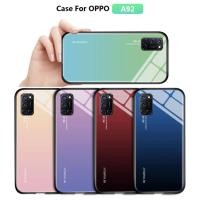 ราคา Case OPPO A92 เคสกระจกสองสีเงาไล่สีขอบนิ่มกันกระแทก สีกระจกเทมเปอร์ปลอกแก้วฝาหลังกันชน (17927480743)