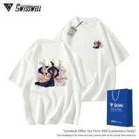 ราคา ✨SwissWell✨ cotton 100% เสื้อยืด คอกลม เสื้อ essentials คุณภาพดี oversized เสื้อคู่รัก Holiday T-Shirt DIOR (50755543919)