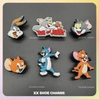 ราคา SHOE CHARMS✨Tom & Jerry's Life✨ชุดอุปกรณ์เสริมรองเท้า 6 ชิ้น✨หัวเข็มขัดรองเท้าและการประดับรองเท้า (56501250163)