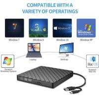 ราคา USB 3.0 External CD/DVD ROM Player Optical Drive DVD RW Burner Reader Writer Recorder (25400438146)