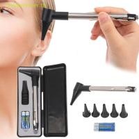ราคา Goldensilver ทางการแพทย์วินิจฉัยหู Otoscope แว่นขยายคลินิกหูชุดเครื่องมือ Cleane เครื่องมือป้องกันหู Care ปากกาจมูก TH (27427423017)