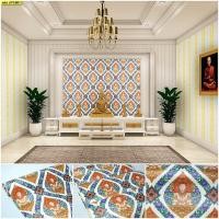 ราคา วอลเปเปอร์ติดผนังลายไทย ลายเทพพนม JPS801 (5457700261)