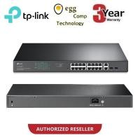 ราคา TP-LINK TL-SG1218MPE JetStream 16-Port Gigabit Easy Smart PoE+ Switch with 2 SFP Slots (45453199425)