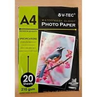 ราคา V-TEC PHOTO PAPER / A4 PHOTO PAPER 210 แกรม (3581224098)