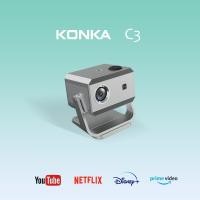 ราคา KONKA C3 โปรเจคเตอร์ 4k ปรับมุมได้ 360 องศา เชื่อมต่อ wifi HDMI mini projector android projector พกพา โปรเจคเตอร์มินิต่อกับมือถือ (25740517165)