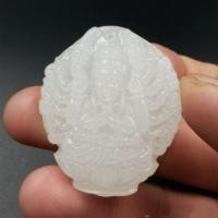ราคา จี้พระโพธิสัตว์กวนอิม เจ้าแม่กวนอิมพันมือ จี้สร้อยคอหินหยกแท้ 100% หยกพม่า แกะสลักด้วยมือ 玉雕千手观音 (20207597940)