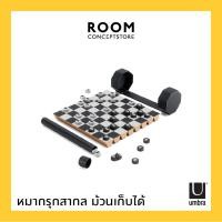 ราคา Umbra : Rolz Chess/Checkers Set / กระดานหมากรุกสากล ม้วนเก็บกระดานและตัวหมากได้ (2953552108)