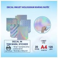 ราคา น้ํา RESISTANT INKJET HOLOGRAM DECAL - A4 SIZE - 20 แผ่น (29291401140)