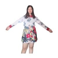 ราคา ชุดเซท 2 ชิ้น เสื้อ+กระโปรงลายกราฟฟิก กระโปรงสีแดงเลือดหมู (23889414254)