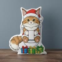 ราคา พร้อมส่ง หมอนสกรีน หมอนไดคัท ตุ๊กตาแมว ซานตาคลอส ของขวัญคริสต์มาส Cat Maine Coon เมนคูน (50502738266)