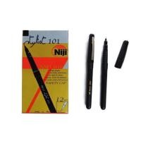 ราคา DIY✏️(ขายยกโหล) NIJI NSP101 ปากกาตัดเส้น ปากกาหัวเข็ม นิจิ 0.78 mm สีดำและน้ำเงิน (12ด้าม/กล่อง) (41004176992)