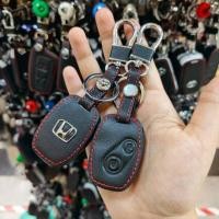 ราคา ซองหนังกุญแจรถยนต์ ปลอกหุ้มพวงกุญแจ ตรงรุ่น HONDA JAZZ CITY BRIO CIVIC CR-V ACCORD 2ปุ่ม (6356018030)