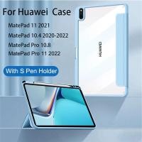 ราคา เคสแข็ง แบบใส พร้อมช่องใส่ปากกา กันกระแทก สําหรับ Huawei MatePad 11 2023 SE 10.4 Pro 11 Pro 10.8 Refresh 10.4 (3098963987)