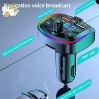 ราคา Q7 Bluetooth Car Charger รถเครื่องส่งสัญญาณ FM บลูทูธแฮนด์ฟรี Mp3 Modulator True 3.1A Dual USB พอร์ต PD ชาร์จ (51355987038)