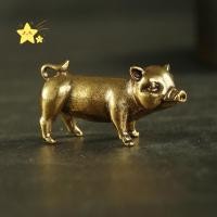 ราคา [JBTH] ทองเหลืองสร้างสรรค์ขนาดเล็กบรอนซ์หมูรูปแกะสลักราศีจีนหมูเครื่องประดับจี้โลหะเครื่องประดับตกแต่งเดสก์ท็อปตกแต่งบ้าน [JB] (55356243243)