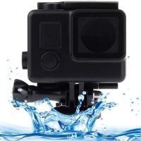 ราคา โรงงานขายตรง Black Edition เคสป้องกันกันน้ําพร้อมหัวเข็มขัด Basic Mount สําหรับ GoPro HERO4 /3+, ความลึกกันน้ํา: 10m (สีดํา) (47556067883)