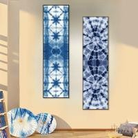 ราคา ภาพวาดตกแต่งเก่าโบราณไล่โทนสีห้องนั่งเล่นห้องนอนจีนสีฟ้าภาพจิตรกรรมฝาผนังพื้นบ้านจีนศึกษาผูก-ย้อม ทางเข้าภาพวาดใหม่หยาบผ้า 5วีซีวี (44755652617)