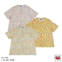 ราคา แตงโม (SUIKA) - เสื้อแตงโมคอจีนผ่าหน้าแขนสั้นพิมพ์ลายดอกไม้ (M.J-122) (24341856118)