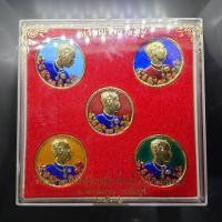 ราคา เหรียญรัชกาลที่ 5 หลังพระนารายณ์ทรงครุฑ ชุดกะหลั่ยทอง ลงยา 5 สี วัดแหลมแค ปี2536 พร้อมกล่องเดิม (40928973051)