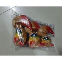 ราคา นกเงือก ชุด 3 ตัว สีสัน งายไม้สัก (3631551757)