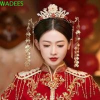 ราคา WADEES หมวกแต่งงานสไตล์เจ้าสาว, พู่พลาสติก, แบบวินเทจจีน สร้อยพระภคินีทองคำสำหรับผู้หญิง (50405523657)