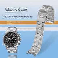 ราคา สําหรับ Casio EF527 EF-527 สแตนเลสสตีลปากโค้งนาฬิกาโลหะคู่ความปลอดภัยหัวเข็มขัดสร้อยข้อมือเหล็กผู้ชาย 22 มม. (44258279928)