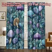 ราคา 2ง พิมพ์แบน,2ชิ้นเห็ดสวรรค์และดอกไม้ผ้าม่านยอดนิยมผ้าม่านผ้าพิมพ์ดิจิตอลอเนกประสงค์ทุกใช้สําหรับโปร่งแสงพิมพ์ดิจิตอลห้องนั่งเล่นม่าน, (52854095831)