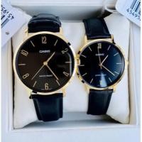 ราคา นาฬิกาคู่รัก Casio รุ่น MTP-VT01GL-1B2 ,LTP-VT01GL นาฬิกาสายหนัง ดีไซน์เรียบหรู -ของแท้ 100% รับประกันสินค้า 1 ปี (19576093833)