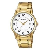 ราคา Casio นาฬิกาข้อมือผู้ชาย สายสแตนเลส รุ่น MTP-V002G-7BUDF-Gold (176414372)