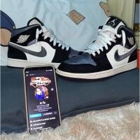 ราคา ์รองเท้า NIke Air Jordan Mid Satin Grey Toe ของแท้ 100% สีเหมือน Panda สภาพมือสอง ขาดกล่อง (16529417854)