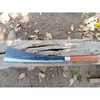 ราคา พร้าแวง พร้าหัวตัด พร้า มีดพร้า พร้าปลายตัด มีดหวด มีดทำสวน มีดแคมป์ มีดเดินป่า ใบ 12.5” ตีร้อนชุบแข็ง ด้ามไม้ประดู่ (23824850114)