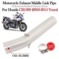 ราคา Slip-On For HONDA CB1300 CB 1300 2003 - 2014 2015 Motorcycle Exhaust Escape Moto Muffler Modify 51M (54155578756)