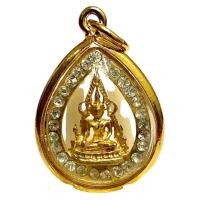 ราคา L004 พระพุทธชินราช องค์เล็ก จี้พระพุทธชินราช พระชินราช วัดพระศรีรัตนมหาธาตุฯ กรอบทองไมครอน ล้อมเพชร (22035329461)