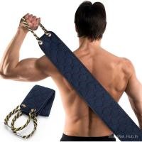 ราคา Exfoliating Back Cleaner พร้อมที่จับ 38.5 นิ้ว Double-Sided Back Exfoliating Body Scrub, ฝักบัวใช้ Exfoliating Face Towel Bath Tool, ทั้งชายและหญิง (41328994069)