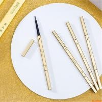 ราคา ดินสอเขียนคิ้วแท่งเล็กสีทองแบบสองหัวพร้อมแปรงอัตโนมัติ (44325506223)