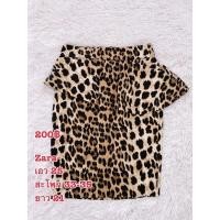 ราคา Zara กระโปรงลายเสือ. (17991347443)