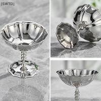 ราคา [SWTD] ถ้วยไอศกรีมสแตนเลสชามขนมพุดดิ้งถ้วยขนมฐานสูงจานเสิร์ฟสลัดผลไม้จานเค้กจาน สน บนโต๊ะอาหารทนทานเหมาะสําหรับครัว เคทีวี บาร์ (46406699467)